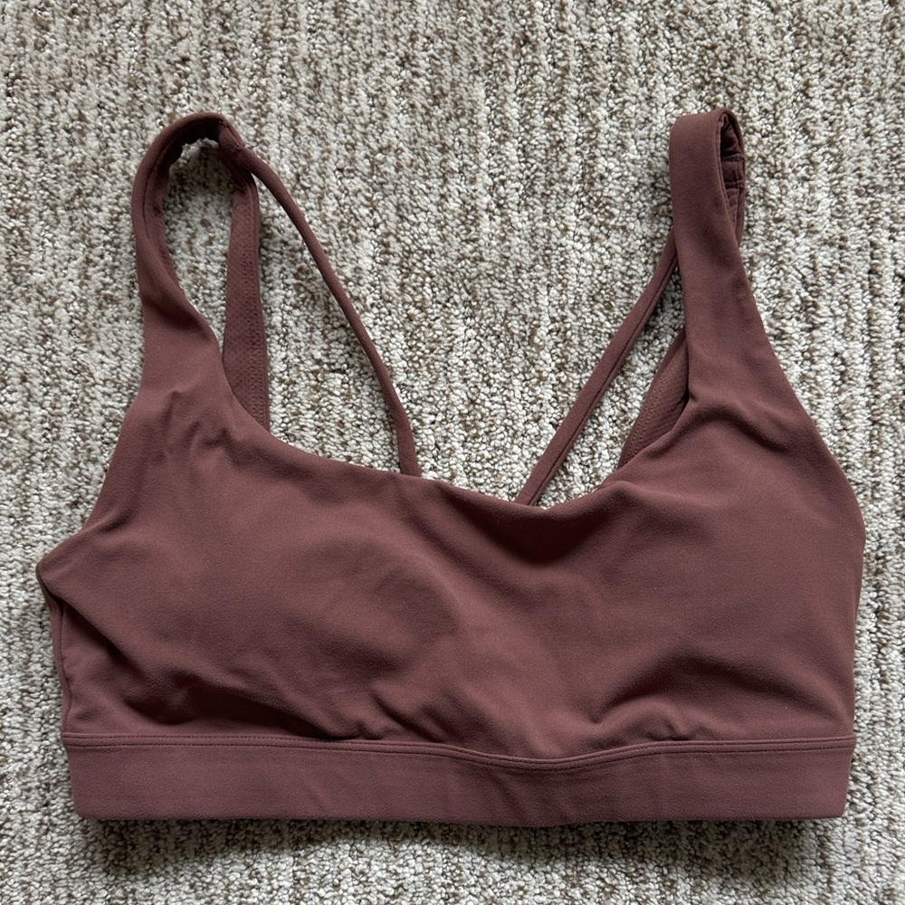 Athleta Exhale Bra Size S (A-C) GUC Brown